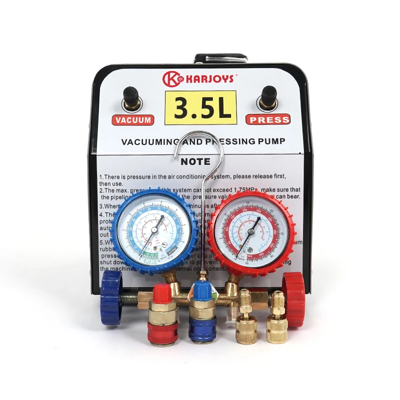 Bomba de vacío de refrigerante para sistema de refrigeración y aire acondicionado, bomba de vacío de CA, bomba de vacío y prensado de 3,5 l para CA