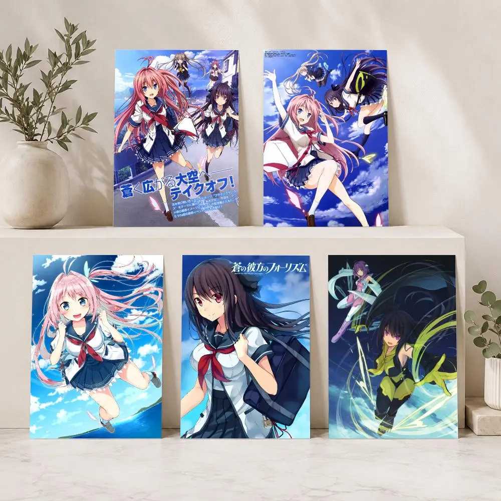 Anime Aokana Four Rhythm Across the Blue Painting Calligraphy Modern Canvas Wall Art for Bedroom & Living Room | Home Decor Gift
