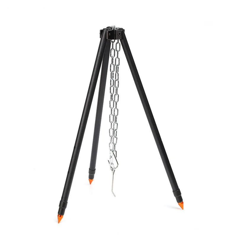 Desert Fox Outdoor Bonfire Rack Portable Hanging Pot Bracket Triangle Bonfire Camping Supplies Barbecue grill Campfire Tripod