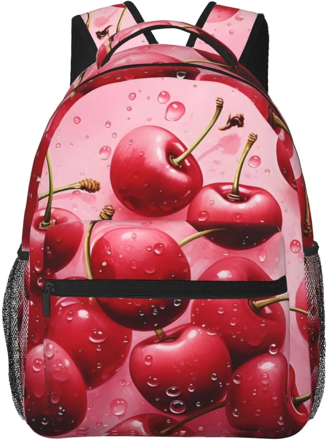 

Сумка для ноутбука обратно в школу Легкий рюкзак для ноутбука Tasty Red Cherry Легкий многоцелевой дорожный повседневный рюкзак унисекс Col