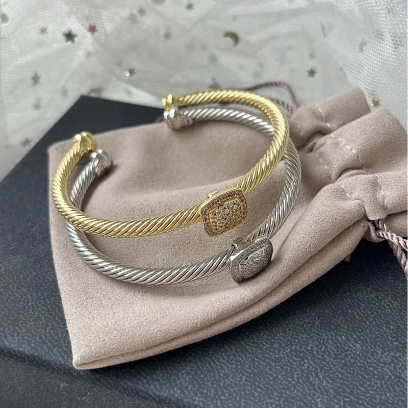 

Fashion Pop Gold Silver Quad Diamond Full Diamond Pop Bracelet