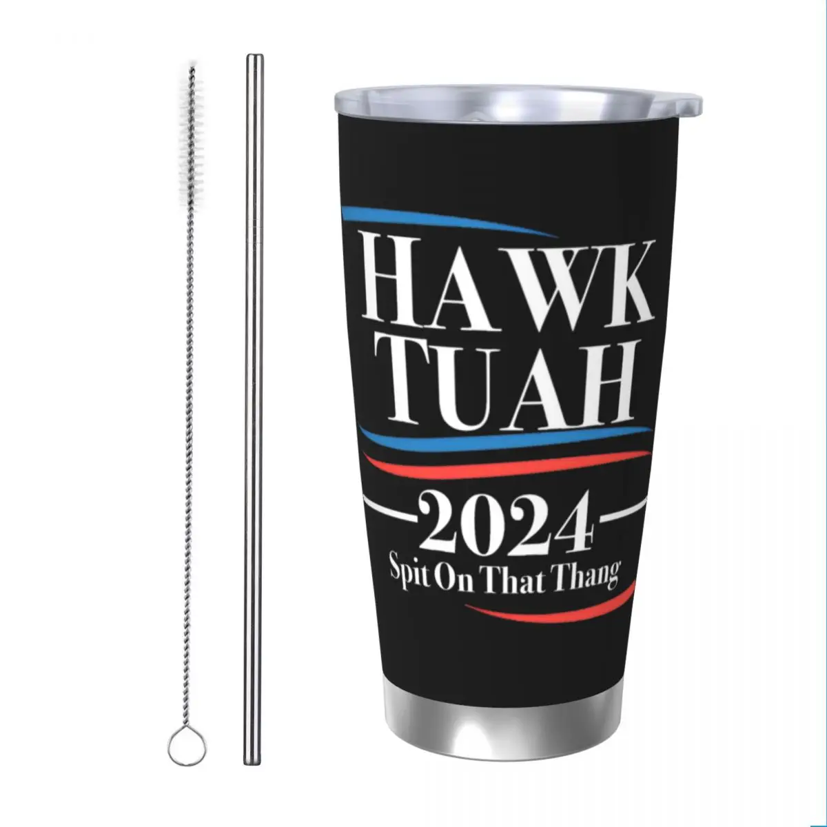 Hawk Tuah Spit On That Thang Tumbler Vacuum Insulated Funny Meme Coffee Cup Stainless Steel Smoothie Tea Mugs Water Bottle, 20oz