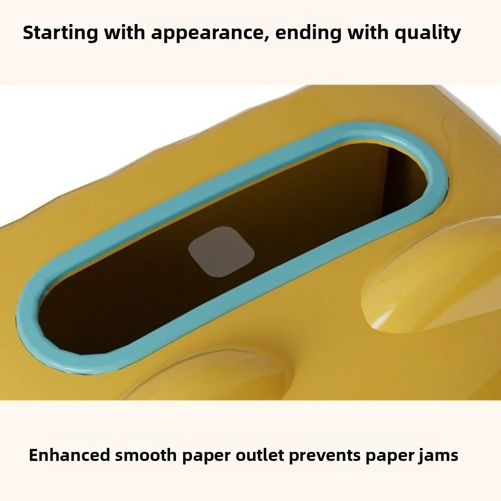 

Cute Dopamine Desktop Tissue Box Multi-functional Plastic Phone Stand Holder Decorative Stable Tissue Storage Box Office