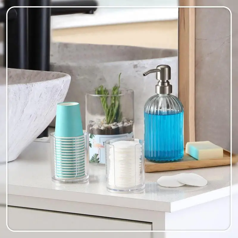 Cup Dispenser Disposable Mouthwash Paper Cups Plastic Cup Holder Cup Dispenser Storage Rack Cups Container For Hotel Kitchen