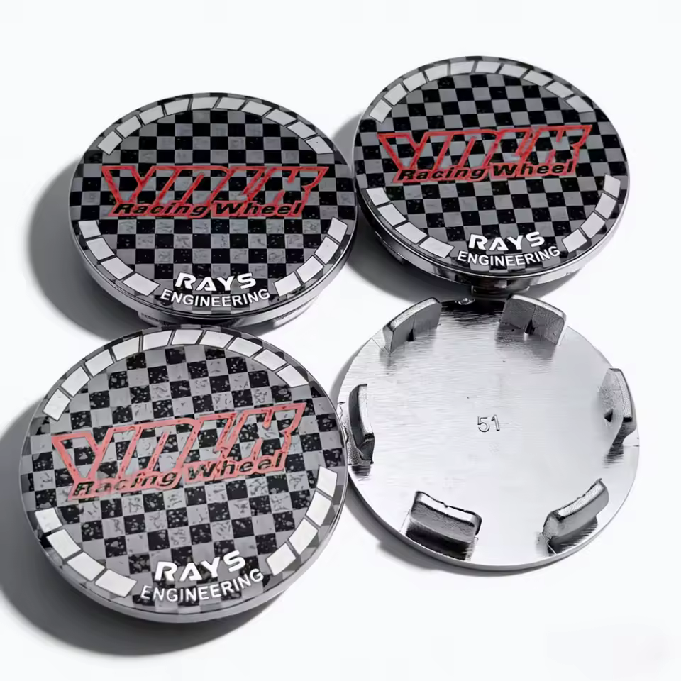4x 51mm Volk Rays Nabendeckel Radkappen Nabenkappen