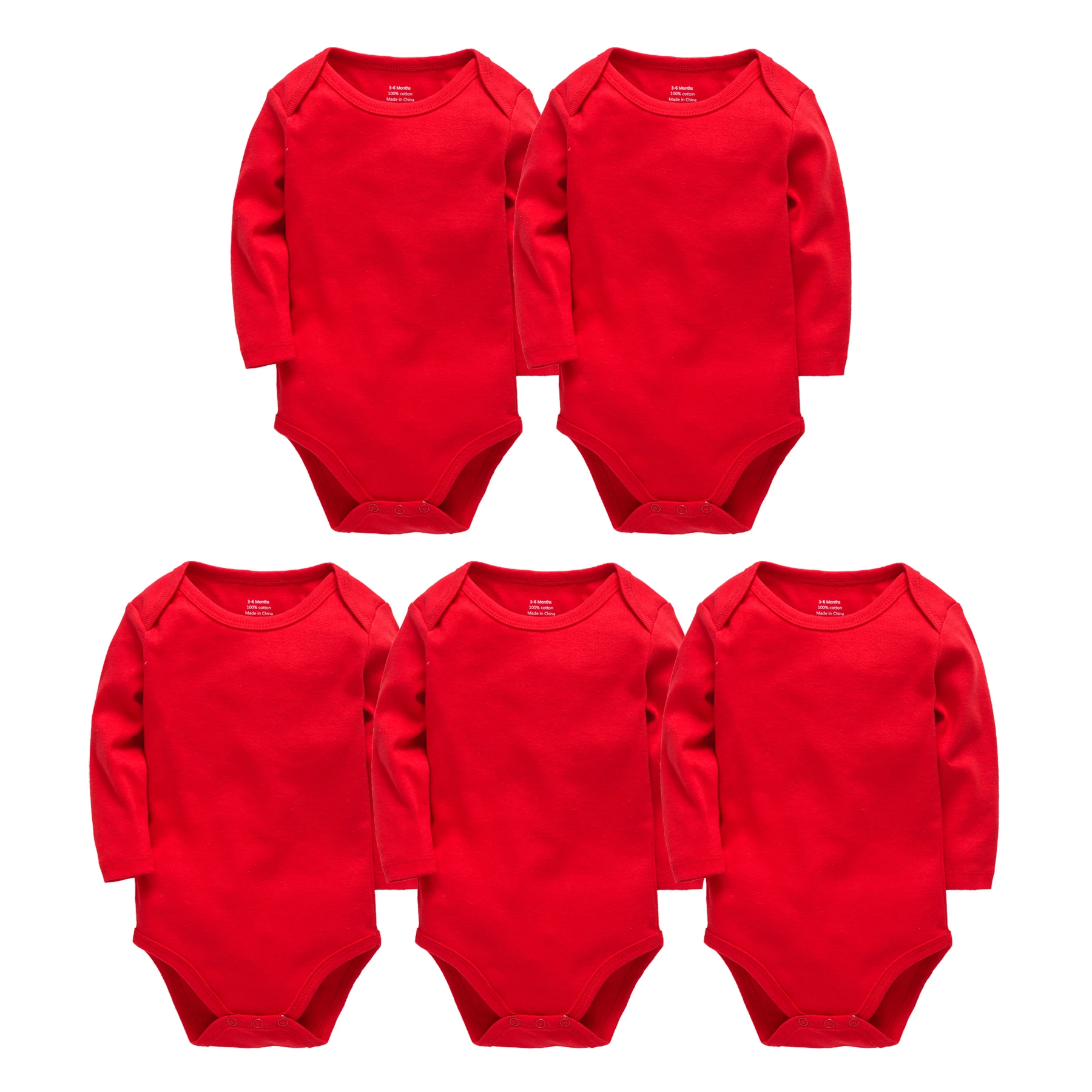 Kavkas Long Sleeve Baby Girls Boys Bodysuit 0-24 Months 100% Cotton Newborn Solid Clothes O-Neck Soft Infant Clothing