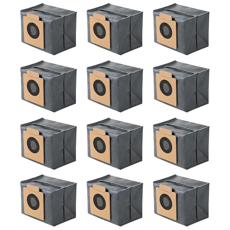 Sacchetti per la polvere di ricambio da 12 pezzi per parti della stazione autosvuotate per Robot Eufy X8 Pro