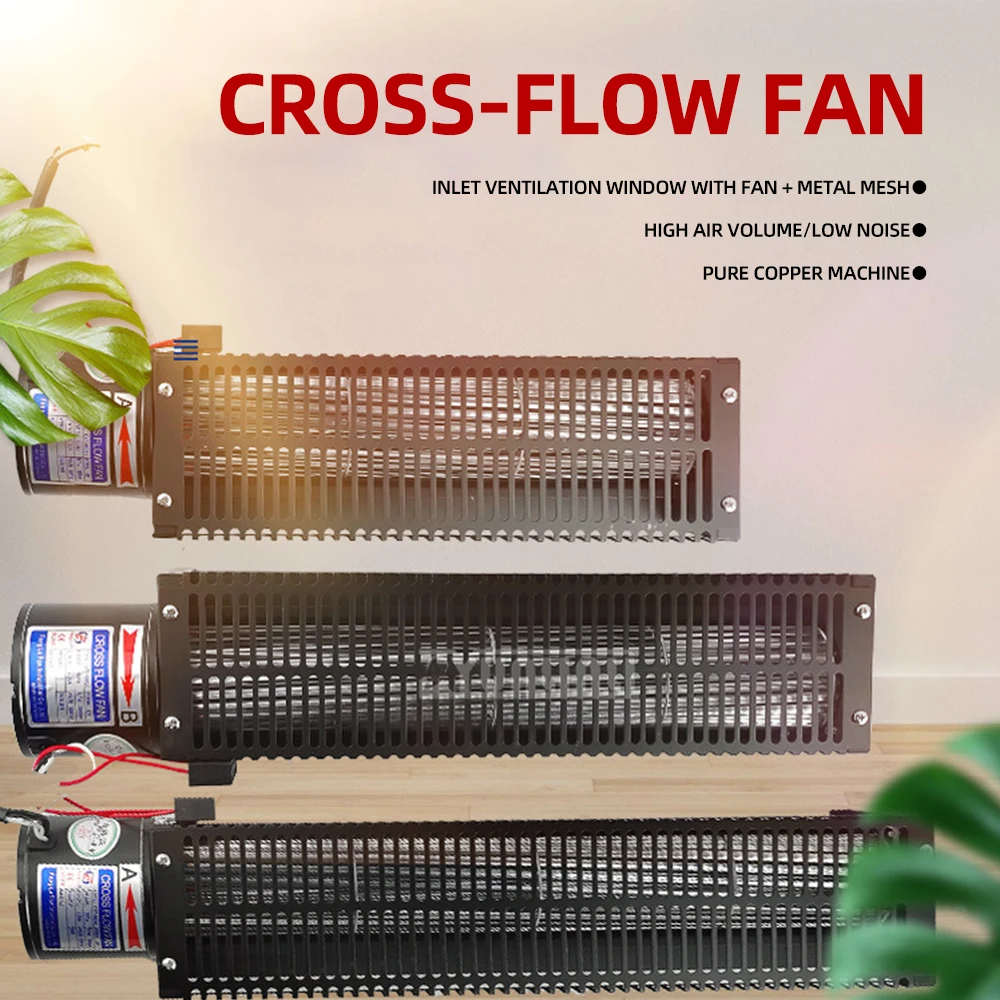 Cross-flow Cooling Fan Drum Fan Wave Soldering Reflow Fan Inlet Ventilation Window With Fan With Metal Mesh