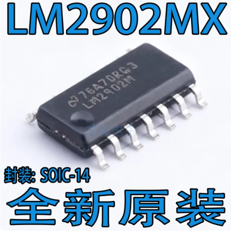 10PCS LM2902MX New Original Quad Operational Amplifier IC SOP-14 LM2902 Low Power Op Amp Electronic Components