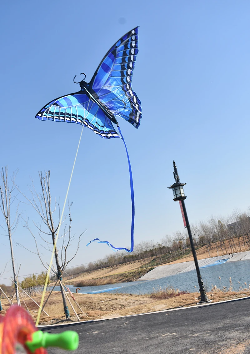 Envío Gratis, pipas de mariposa para niños, línea de cuerda, tela de nailon ripstop, pipas animadas, pájaro, diversión al aire libre, diamante