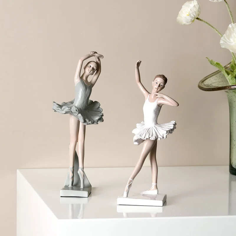 Imagem -02 - Estátua Nordic Ballet Girl Decoração de Quarto Criativa Figurinhas de Balé Resina Decoração para Casa Acessórios de Mesa