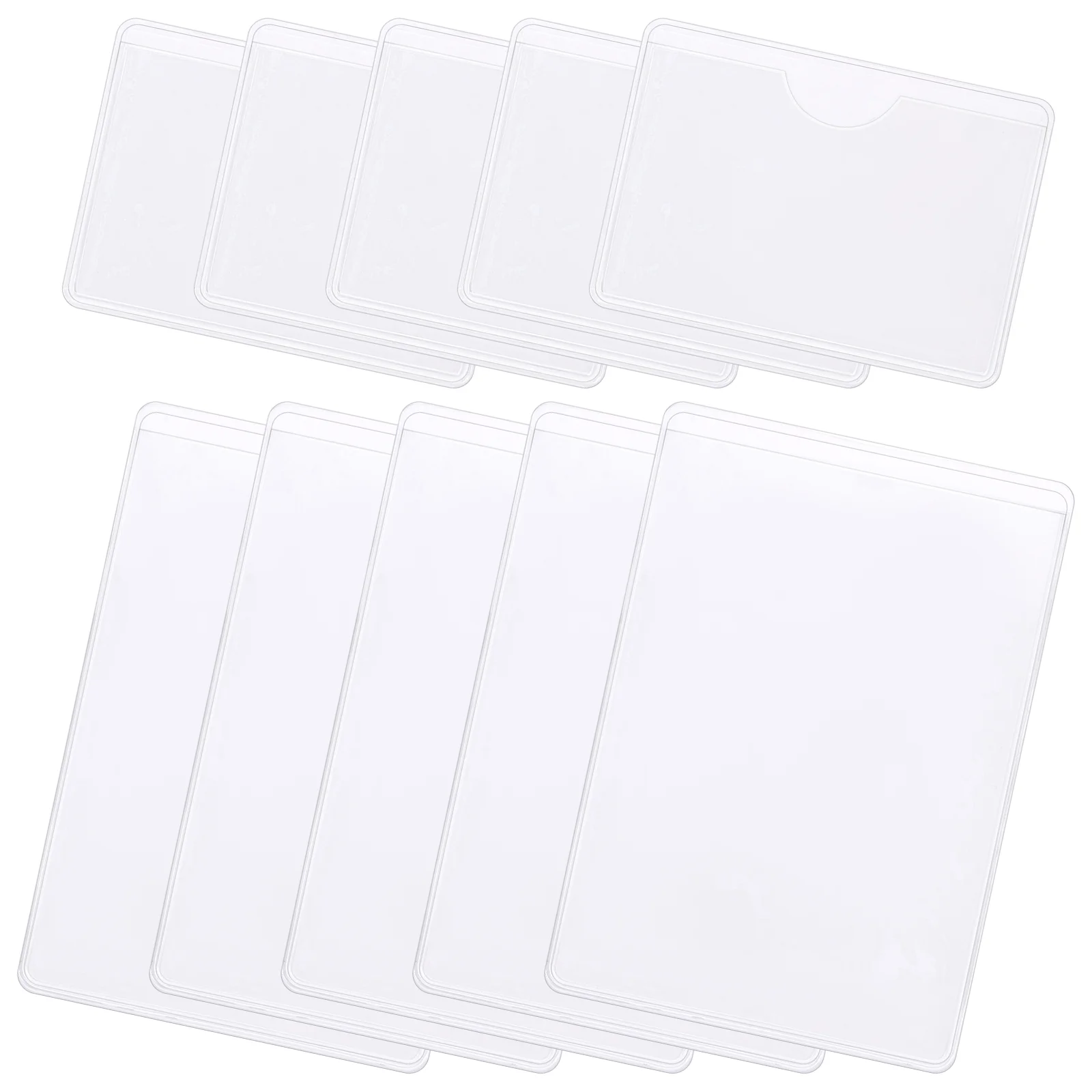 

50 Pcs Self-adhesive Index Card Holder Sticky Pockets Bag Labels Transparent Cards Pouches Clear Sleeves