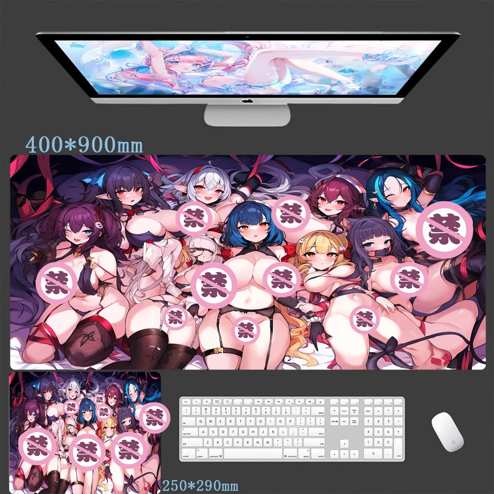 

Sexy Anime Mouse Pad Hentai mousepad Big Boobs anime mousemat Computer Large Play rug Cute Girl Desk Mat Girls Beautiful