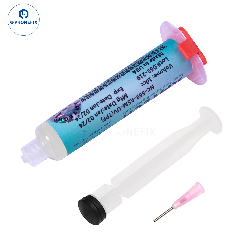 AMTECH NC-559-ASM Solder Paste flux oil cylinder welding for Mobile phone BGA PCB reballing Soldering repair