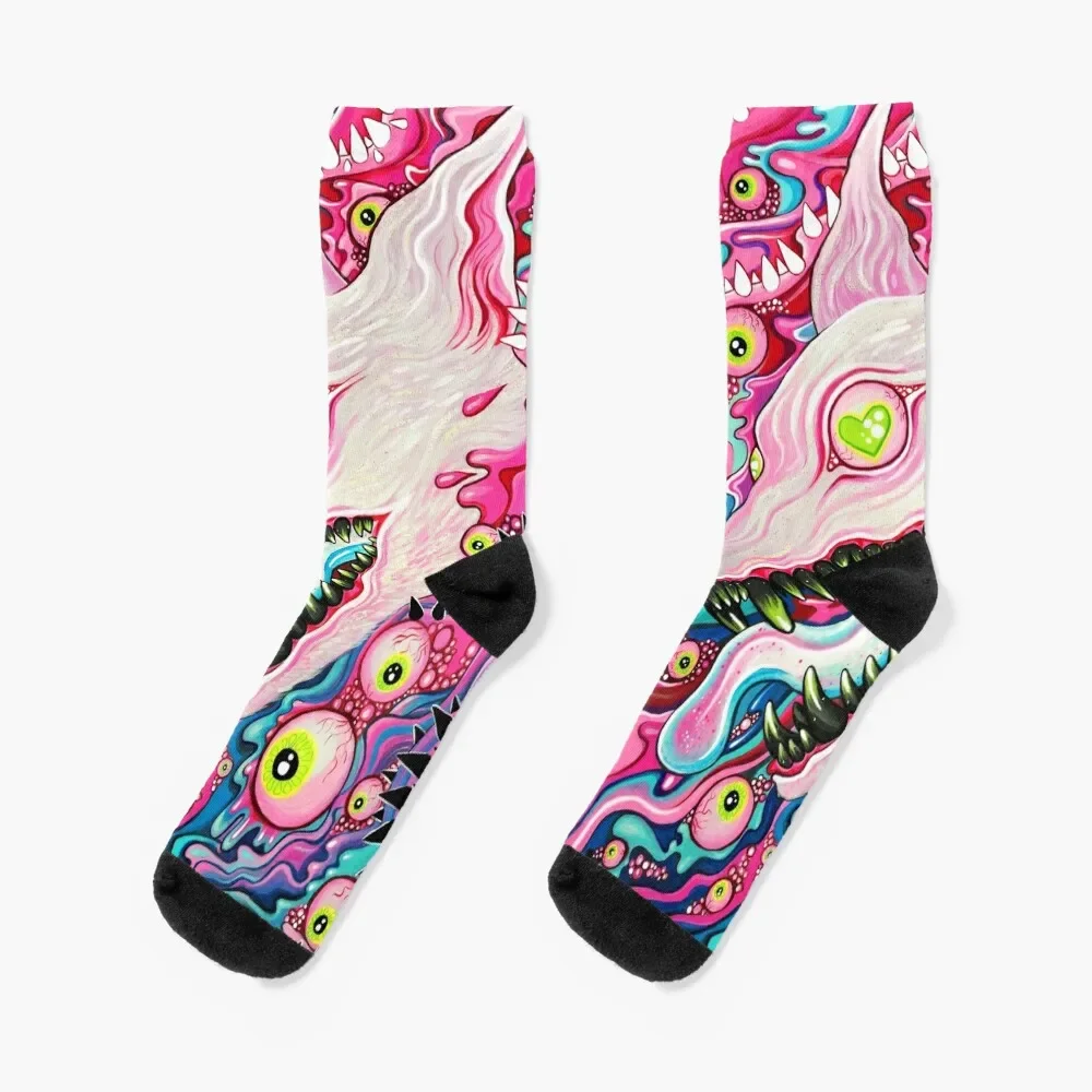 

Glitterwolf Acrylic Painting Socks gifts kawaii Sports Socks For Men Women's