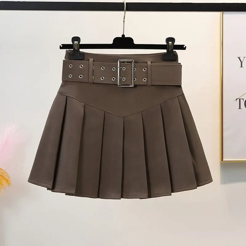 2026 Women Vintage Pink Pleated Skirt Kawaii High Waist Mini Skirts Korean Fashion School Uniform Harajuku Streetwear Spring