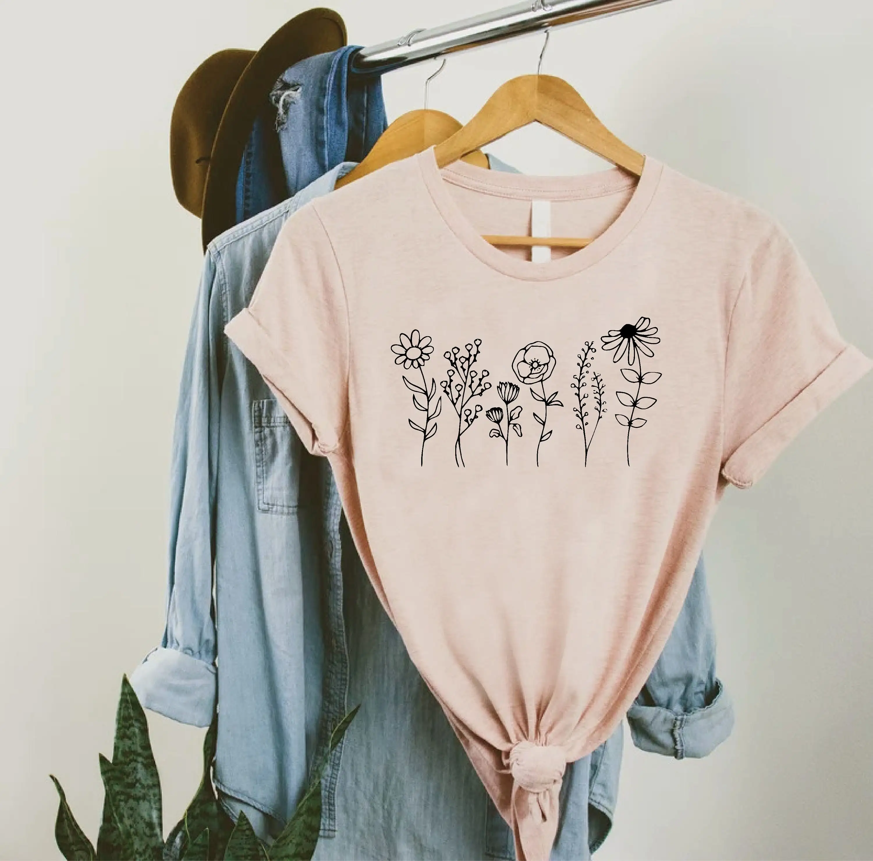 Wildflower T Shirt S For Mom Wild Flowers Floral Mama Outfit Mother'S Day Flower Women Inspirational New