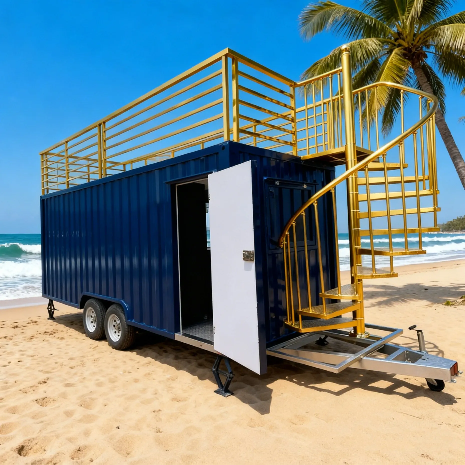 

Design Container Restaurant Customized Ice Cream Shop Cafe Mobile Shipping Container Luxury Container Kitchen