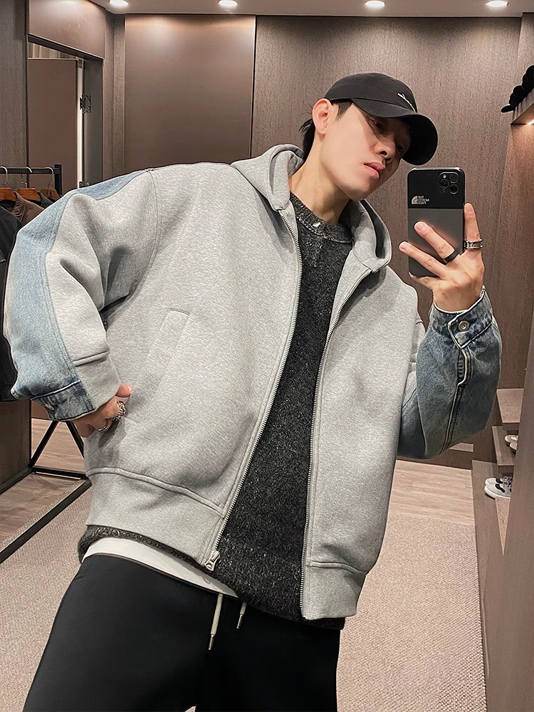 

Мужская зимняя джинсовая куртка American Sle с капюшоном, повседневная, свободного кроя, белая, с наполнителем из пуха, на молнии