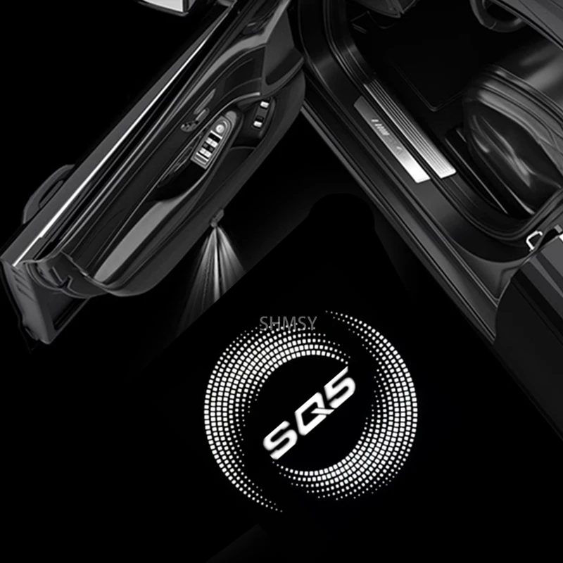 2 pçs porta do carro luz de boas-vindas led projetor sombra fantasma acessórios da lâmpada de cortesia para audi sq5 2012-2018 2019 2020 2021 2022 2023