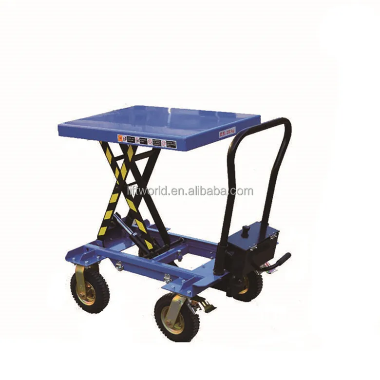 200KG garden use lift table Trolley Garden trolley for plant Rough terrain Lift table trolley with casters