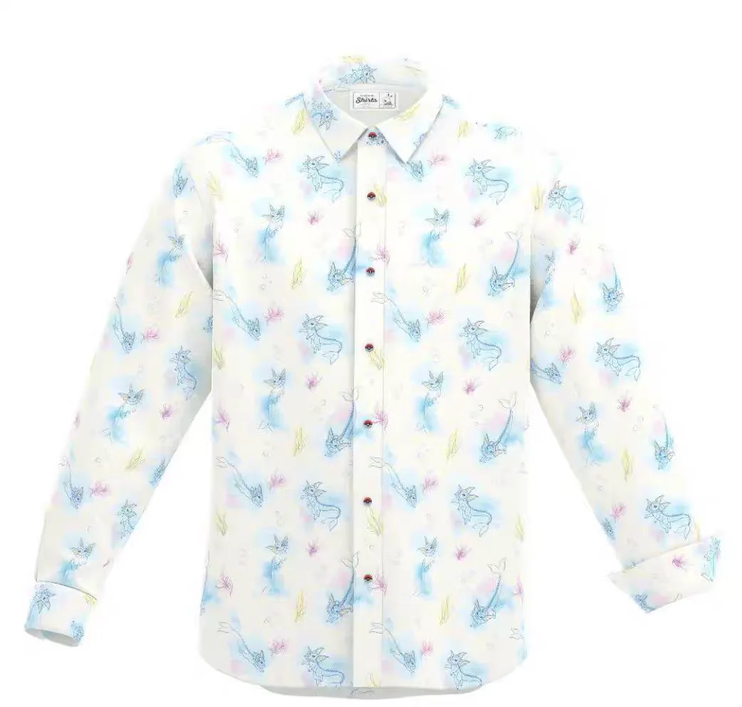 Men's Shirt Button Shirt Spring Shirt Long Sleeve Cartoon Lapel Clothing Fashion Hawaiian Casual Beach 6XL