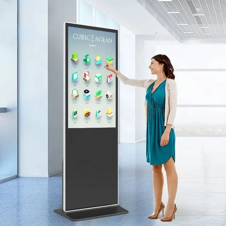 55 Inch Android Touch Advertising Player Custom Factory Indoor Digital Screen Display Vertical Configuration For Shopping Mall