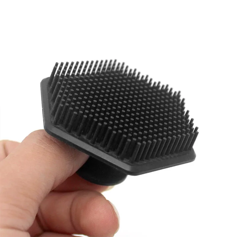 Outils de nettoyage du visage pour hommes et femmes, brosse faciale en silicone noir, mini brosse faciale manuelle