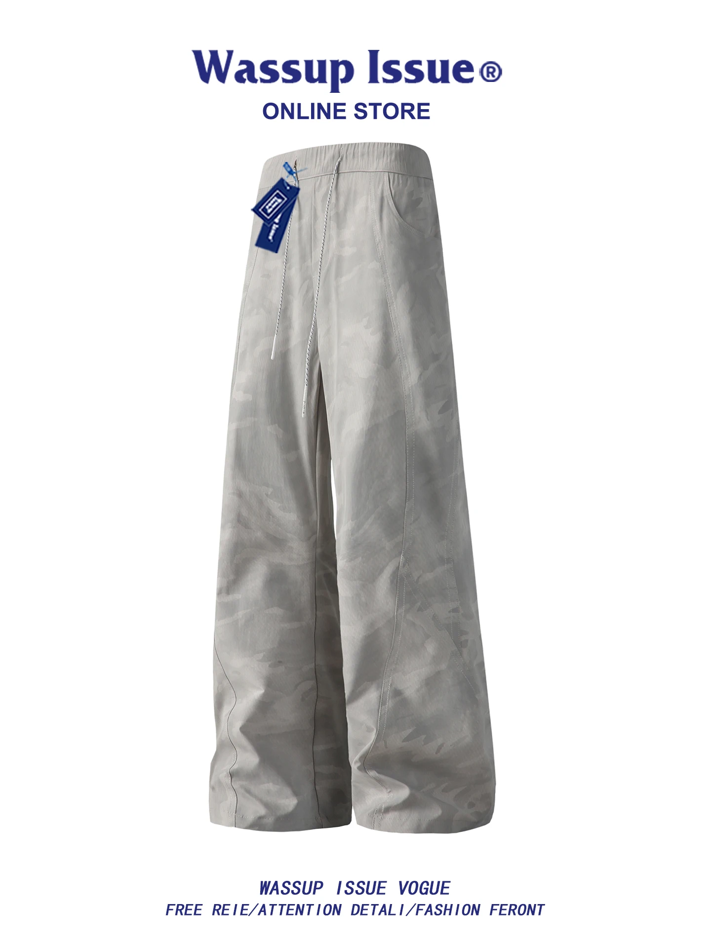 

Wassup Issue American Sle Tie Dye Trendy Loose Straight Leg Men's Summer New Casual Pants Wide Leg Sports orts