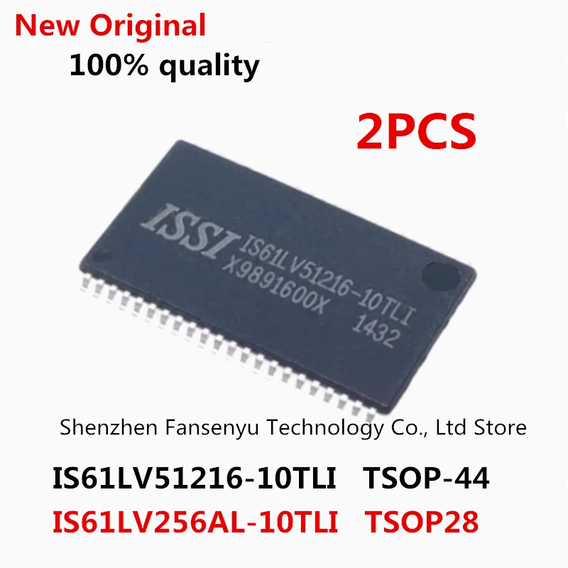 

100% Original 2pcs/lot IS61LV51216-10TLI TL1 -10TI IS61LV51216 TSOP-44 IS61LV256AL-10TLI IS61LV256AL TSOP28