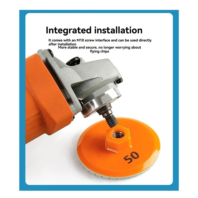 CQMF-5PCS 80Mm M10 Haakse Slijper Tegel Trimmen Polijstschijf Droog Slijpen Marmer Porselein Afschuinen Slijprand