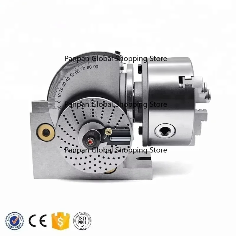 Cabezal Divisor BS0 con Mandril de 3 Mordazas de 125 mm, Accesorio para Fresadora, Cabezales Divisores Semi Universales BS0-125 para Fresadora
