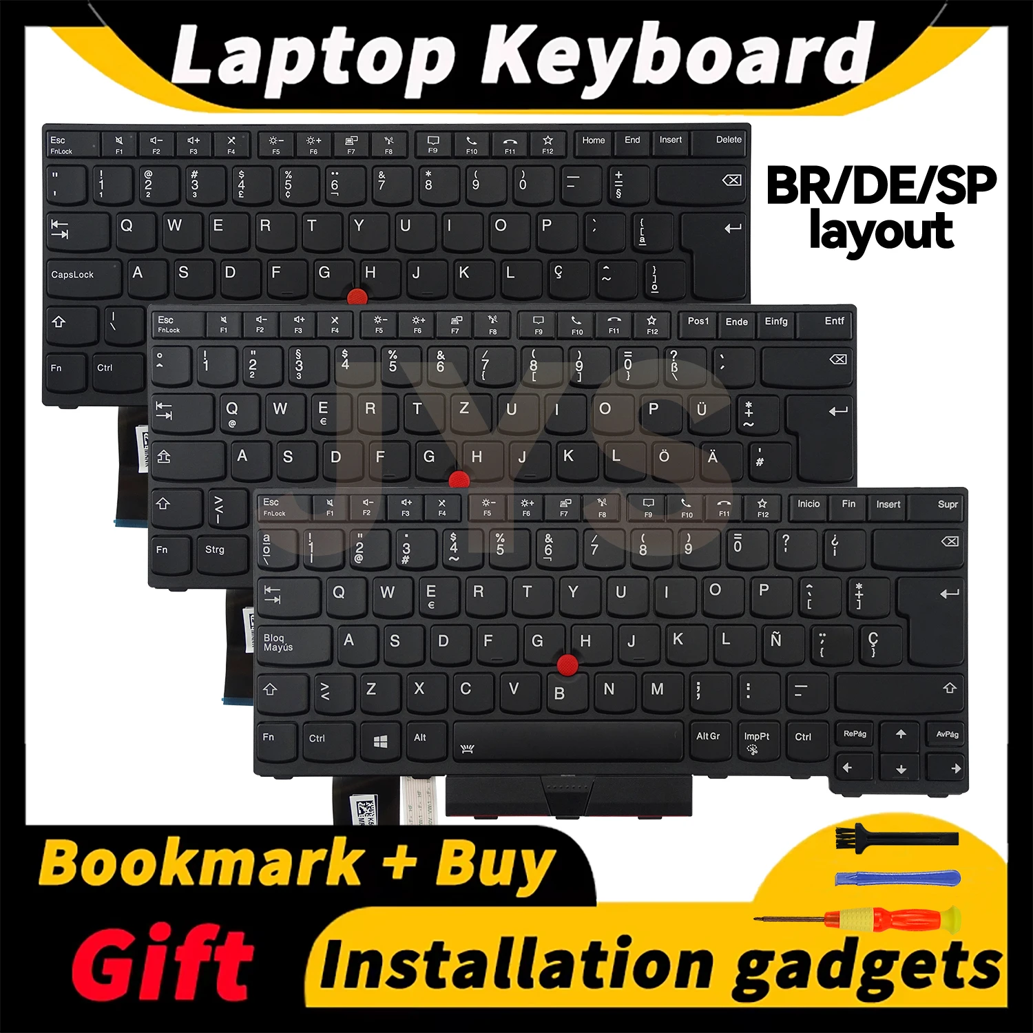 

For Lenovo ThinkPad L14 Gen1/L14 Gen2 laptops replacement keyboard with backlit US layout