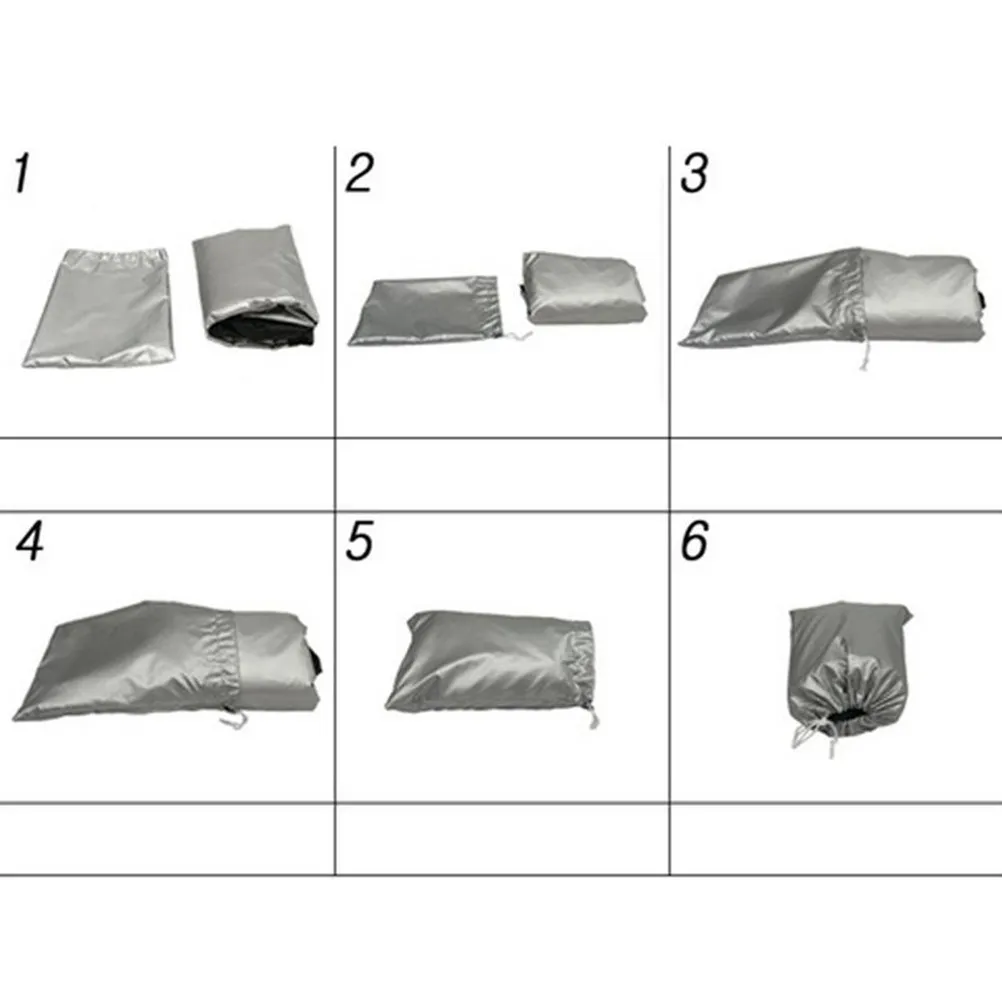 

Водонепроницаемый защитный чехол для мотоцикла от дождя и УФ-излучения, размер M, черный/серебристый, для хранения и использования на улице