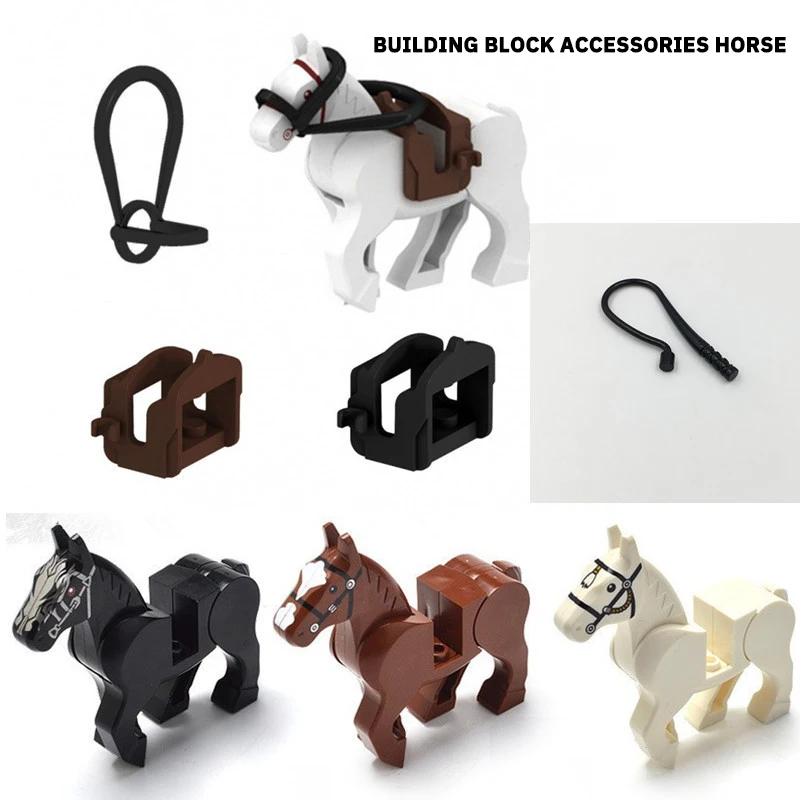 

Army Mini Action Figures Military Bricks The Medieval Knights Horse Model Building Blocks Enlighten Bricks Toys For Children