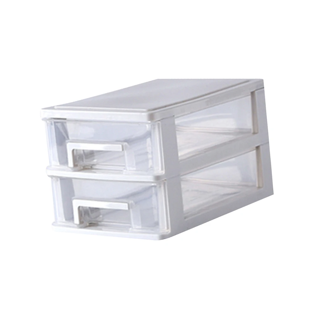 خزانة تخزين بأدراج مكونة من طبقتين صندوق منظم بلاستيكي محمول متعدد الوظائف حامل أشتات تخزين سطح المكتب