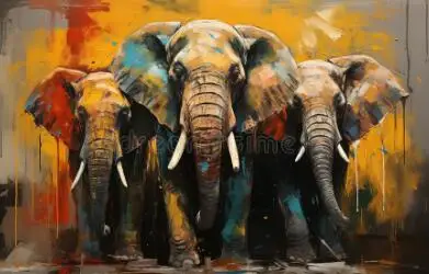 Diamant Painting DIY 5D Tier Elefant Diamant Malerei 4