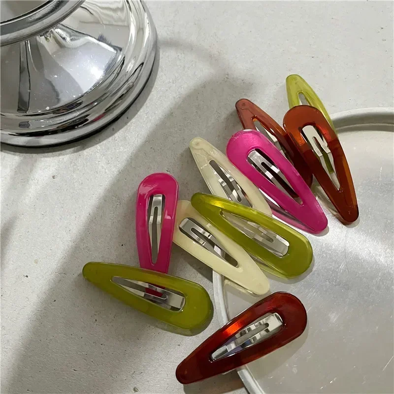 2pc New 7cm Europe and America Colorful BB Hair Side Clips for Women Girls Child Hairpin Gift Party Hair Accessories Headwear