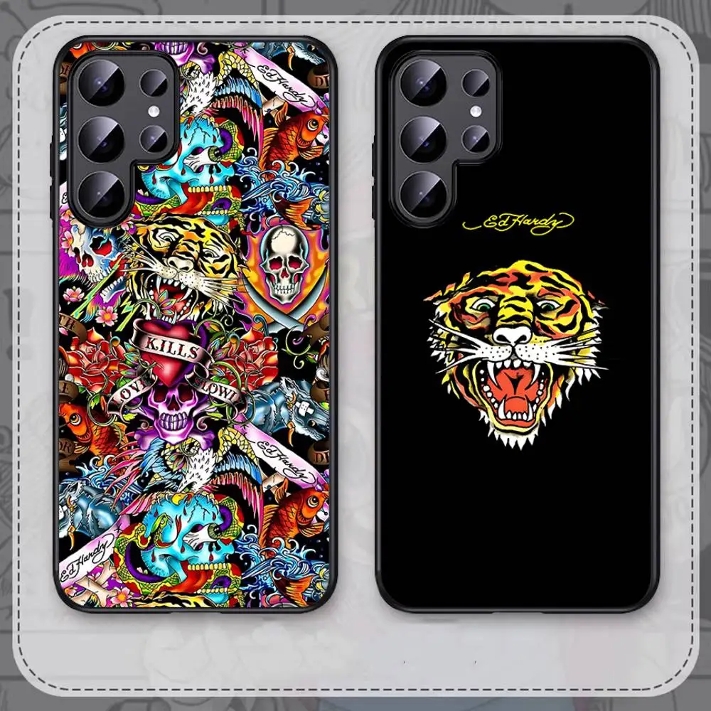 Fashion E-Ed H-Hardy Phone Case For Samsung S 24 fe 25 Ultra plus 20 lite 21 30 22 23 24 22 Ultra 5G Fundas view 5