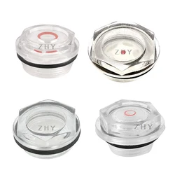 16/18/20/22/24/26/27/30/33/36/42mm*1.5 Thread Diameter Air Compressor Indicator Plastic Hexagon Oil Liquid Level Sight Glass