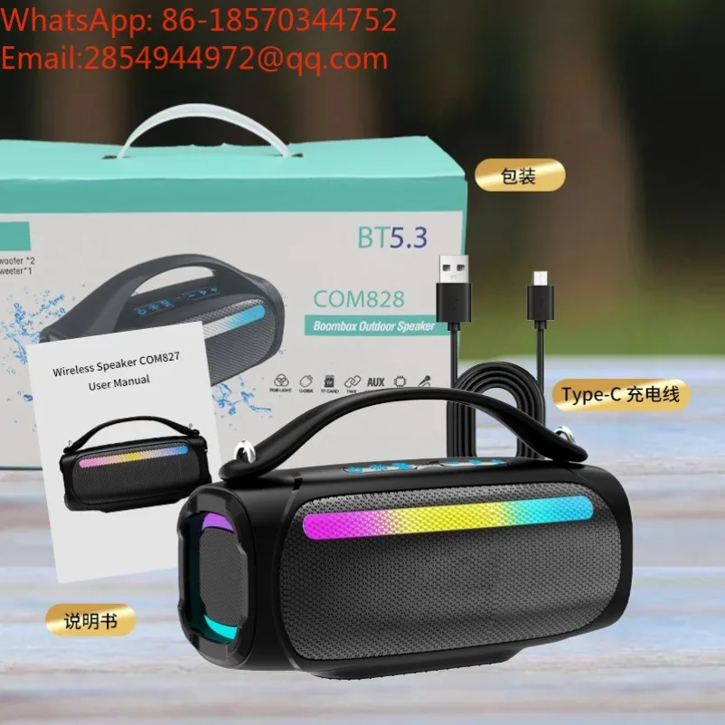 New 60W High-power Bluetooth Speaker, Colorful Subwoofer Wireless Portable Outdoor Speaker