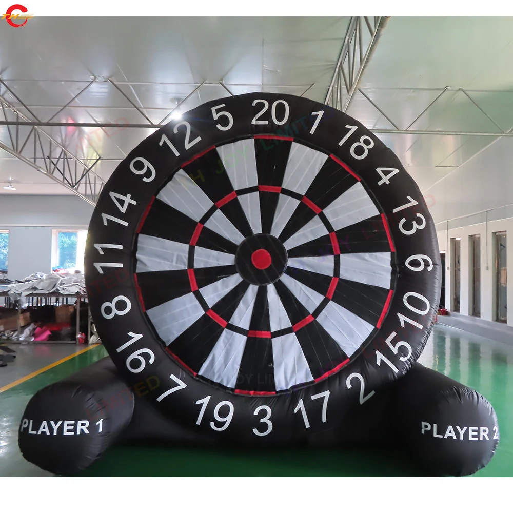 3m/4m/5m Giant Inflatable Football Dart Board Kick Inflatable Dartboard with 6Pcs Soccer Balls Carnival Game for Sale