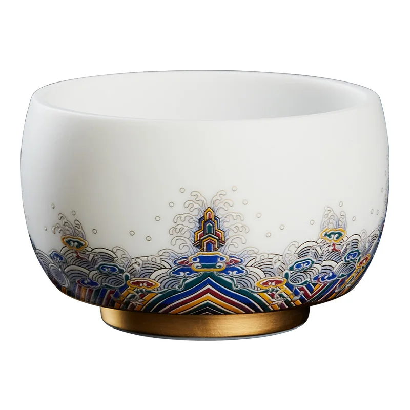 Rongshantang Zhang Reshou Handmade White Jade Master Cup Ceramic Cup Jianzhan Personal Cup Kombucha Tea Cup Dedicated