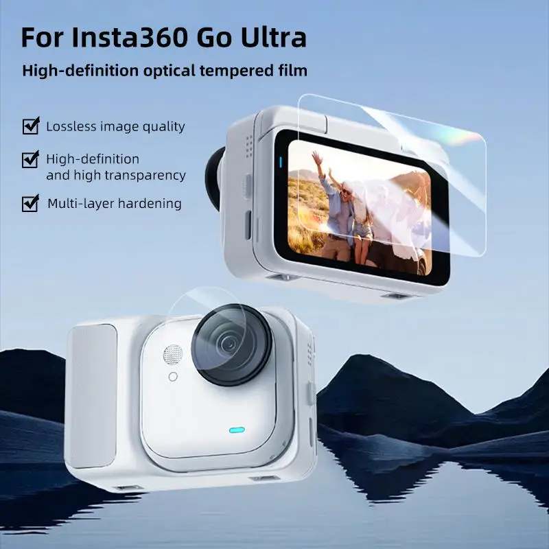PULUZ for Insta360 GO Ultra Anti-explosion Protector 2 in 1 Screen + Lens Tempered Glass Film
