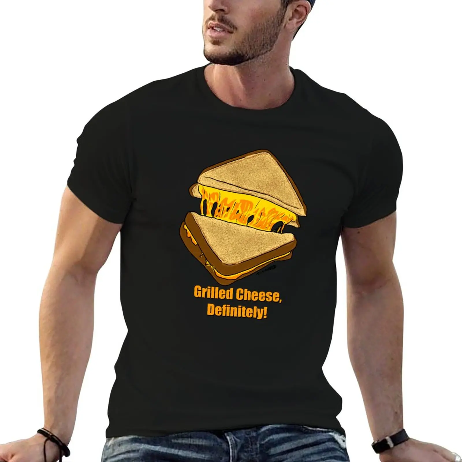 Grilled Cheese, Definitely! T-Shirt Anti-Perspiration Workout Top