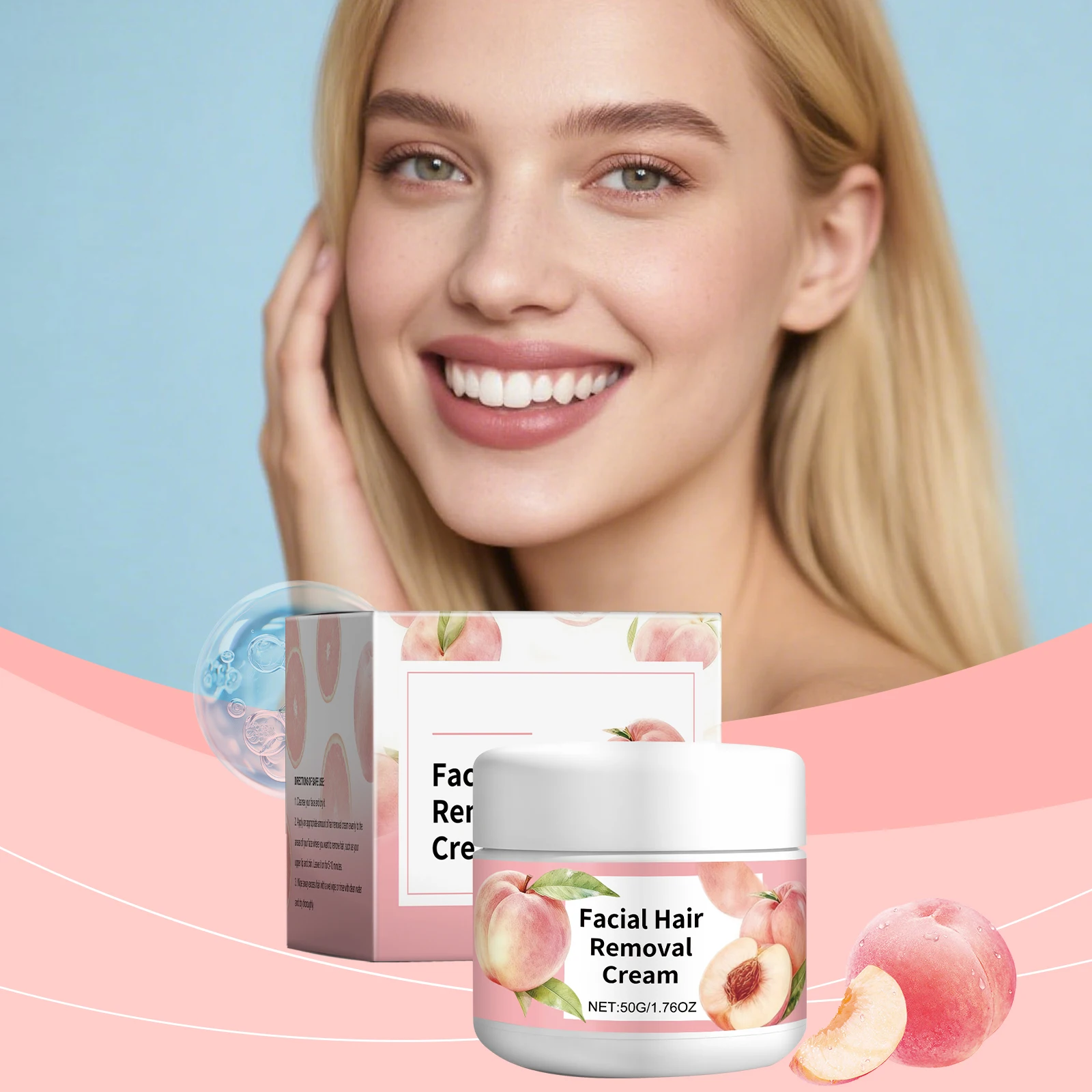 

Lip Hair Remover Gentle Sensitive Skin Facial Hair Removal Cream Moisturizing Non-irritating Smooth Brightening Whitening Care