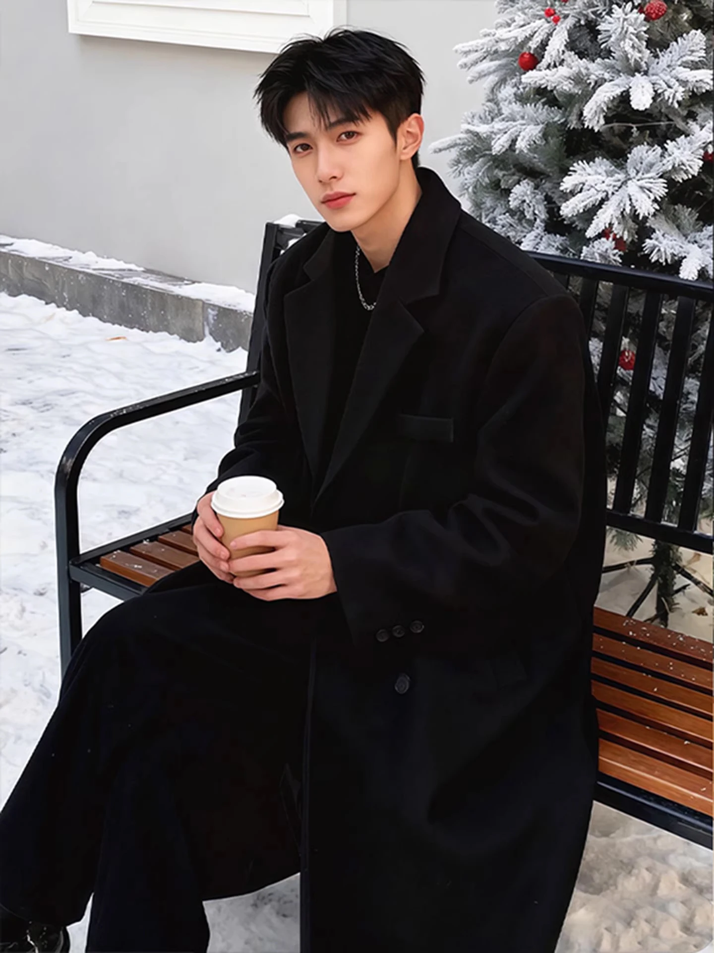 Cappotto in Lana Nero da Uomo, - Tailored Coat Wool recensione e prezzo