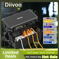 Diivoo-caja eléctrica impermeable para exteriores, carcasa de enchufe de conexión de Cable exterior para temporizadores, cables de extensión, jardín de vacaciones