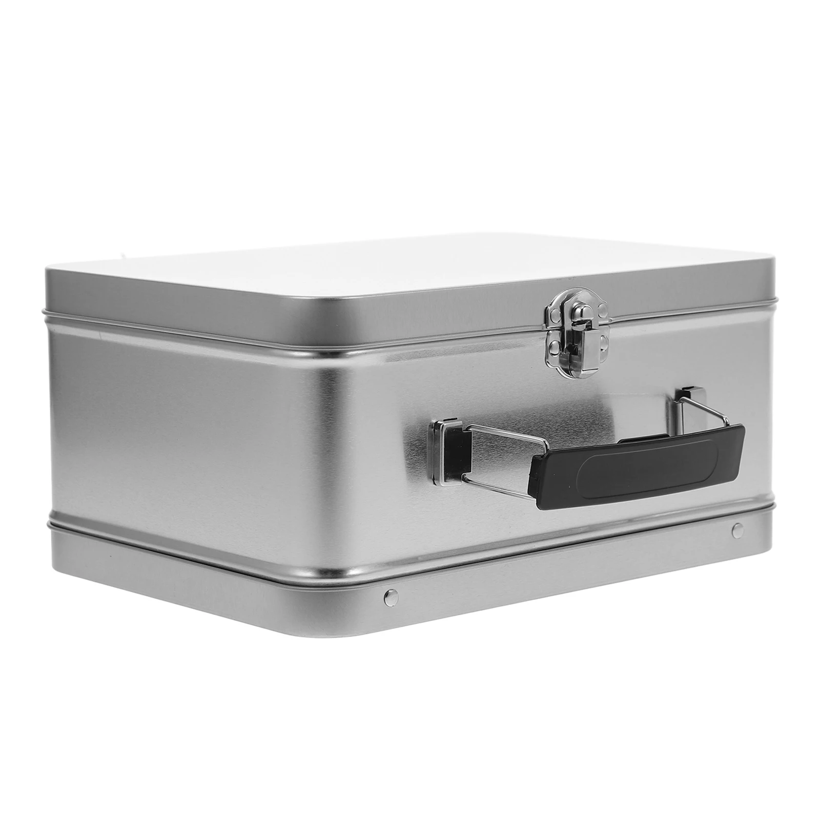

Handheld Gift Box Vintage Metal Lunch Box Leakproof Storage Container For Food Snacks Cookies Candy Tin Case