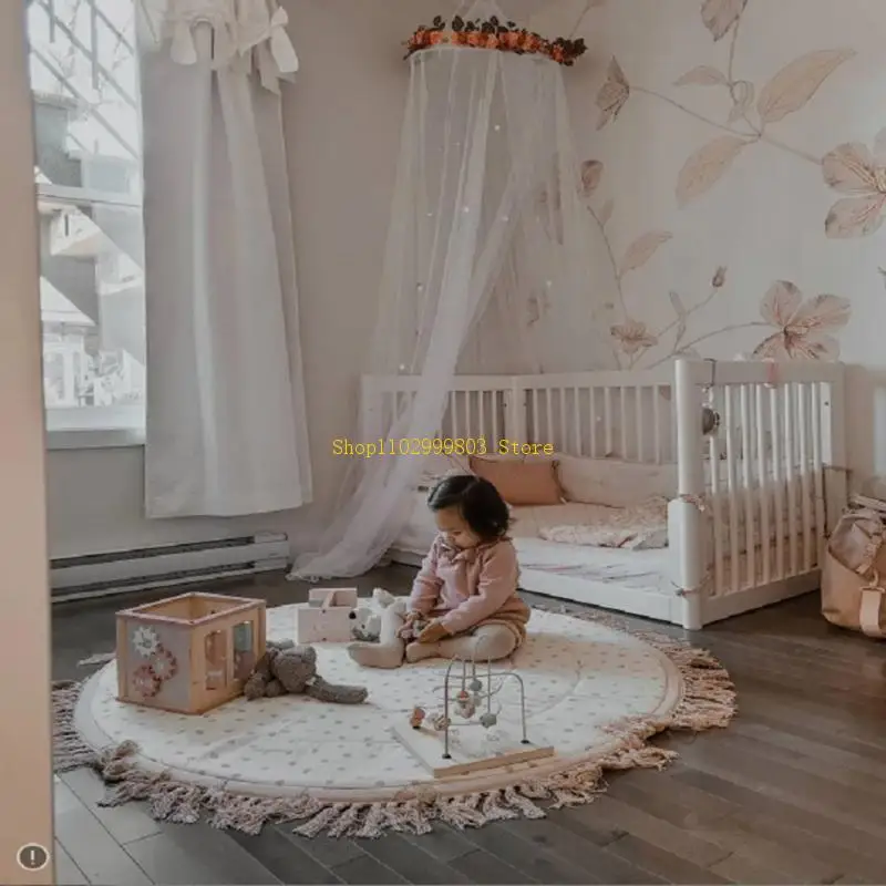 سجادة أرضية للأطفال من القطن الناعم للعب حصيرة البساط وسادة الزحف بطانية النشاط الأرضي وسادة ديكور غرفة الأطفال J0MF